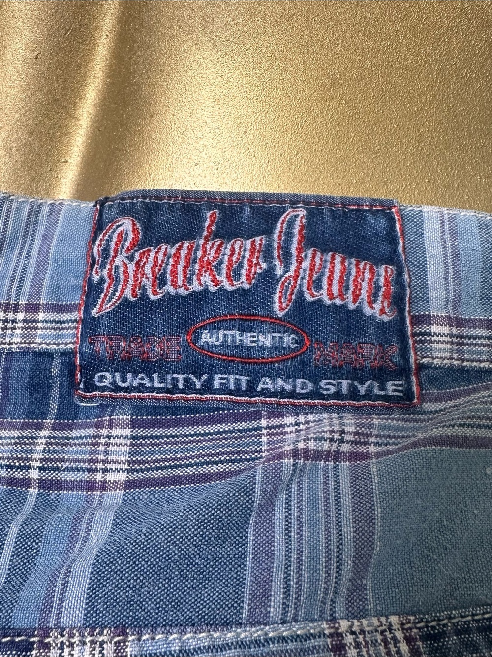 Y2K Breaker Jeans Plaid Shorts Juniors 11 Blue Purple Cotton Low Rise Shorts - Picture 4 of 6